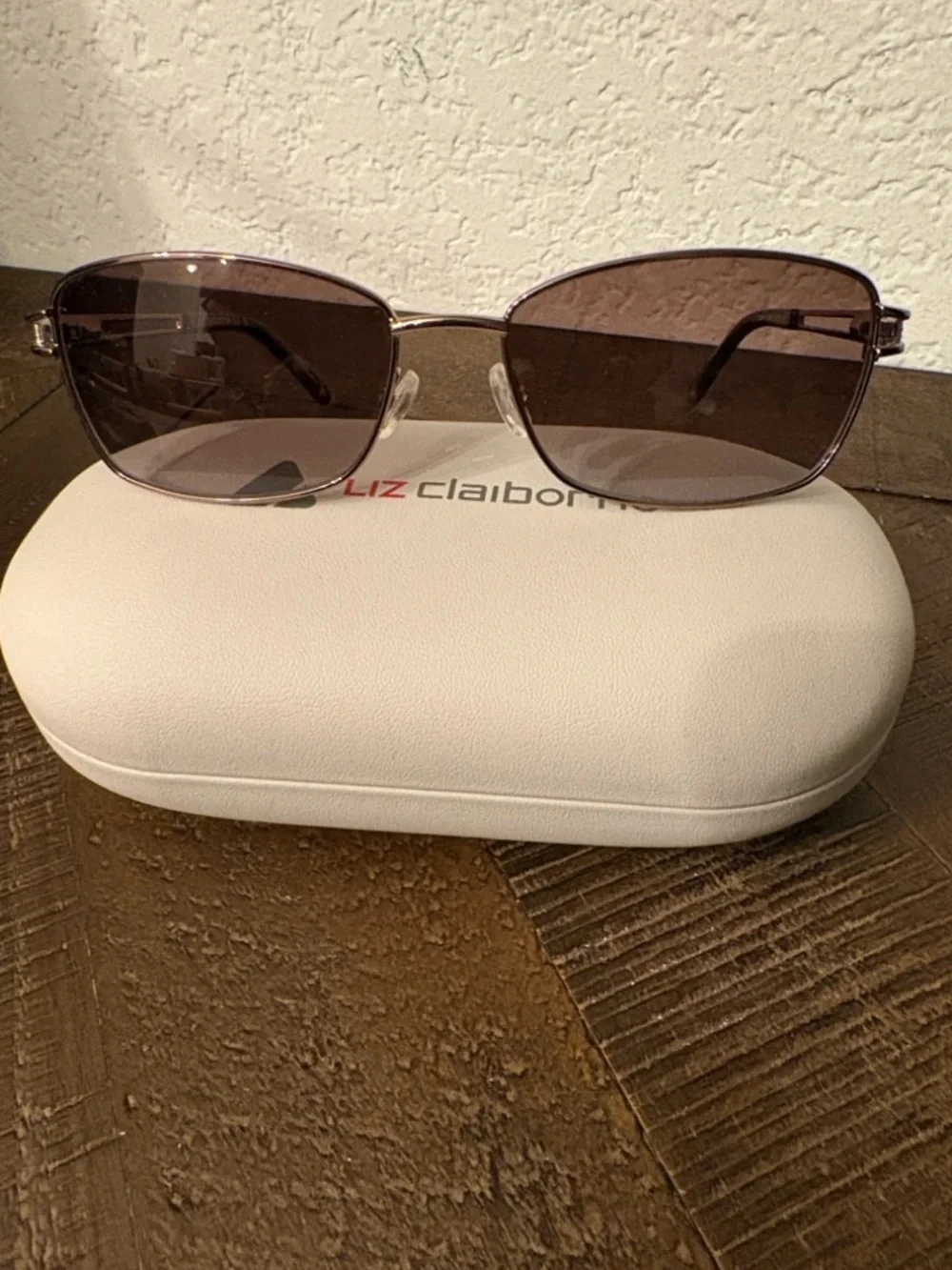 Liz Claiborne Tinted Lens Metal Frame Sunglasses